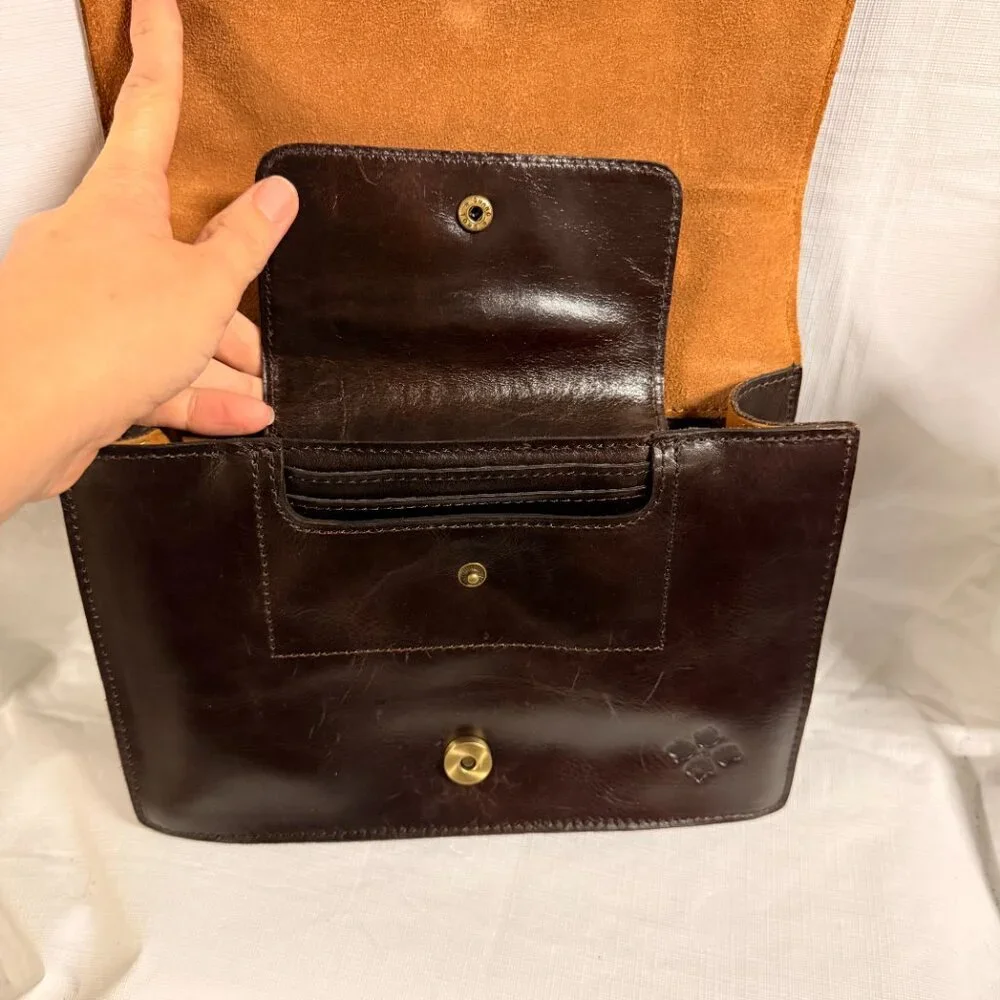 Patricia Nash Amara Top Handle Leather Crossbody Colorblock - Picture 7 of 11